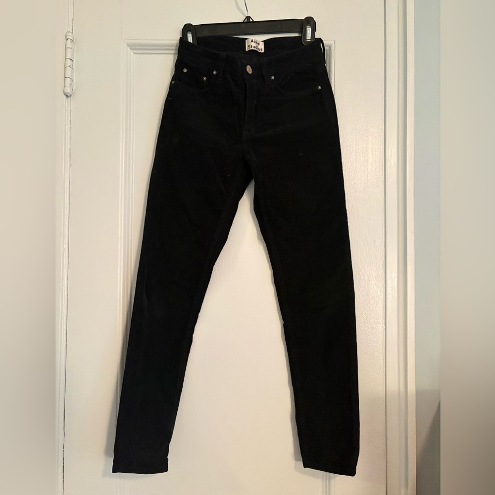 Acne Studios SKIN 5 BLACK Corduroy Pants
